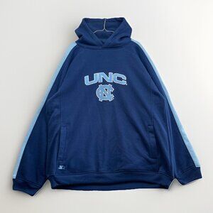 Vintage Starter UNC North Carolina Blue Fleece Hoodie Sweatshirt Size XL Read